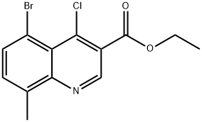 3-Quinolinecarboxylic acid, 5-bromo-4-chloro-8-methyl-, ethyl ester 구조식 이미지