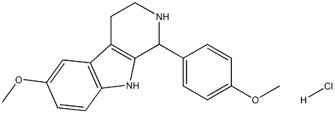 6-methoxy-1-(4-methoxyphenyl)-2,3,4,9-tetrahydro-1H-pyrido[3,4-b]indole:hydrochloride Structure