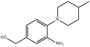 Benzenemethanol, 3-amino-4-(4-methyl-1-piperidinyl)- Structure