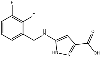 3-[(2,3-Difluorobenzyl)amino]-1H-pyrazole-5-carboxylic acid Structure