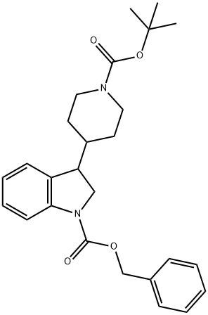 Benzyl 3-(1-(Tert-Butoxycarbonyl)Piperidin-4-Yl)Indoline-1-Carboxylate Structure