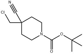 tert-butyl4-(chloromethyl)-4-cyanopiperidine-1-carboxylate Structure