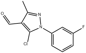 5-chloro-1-(3-fluorophenyl)-3-methyl-1H-pyrazole-4-carbaldehyde 구조식 이미지