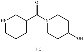 1-(3-Piperidinylcarbonyl)-4-piperidinol HCl Structure