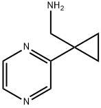 [1-(Pyrazin-2-yl)cyclopropyl]methanamine 구조식 이미지
