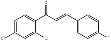 (2E)-1-(2,4-dichlorophenyl)-3-(4-fluorophenyl)prop-2-en-1-one Structure