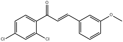 (2E)-1-(2,4-dichlorophenyl)-3-(3-methoxyphenyl)prop-2-en-1-one 구조식 이미지