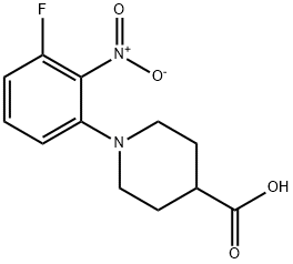 1-(3-Fluoro-2-nitrophenyl)piperidine-4-carboxylic acid Structure