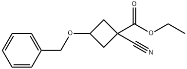 ethyl 3-(benzyloxy)-1-cyanocyclobutane-1-carboxylate 구조식 이미지