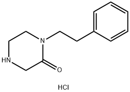 1-(2-phenylethyl)-2-piperazinone hydrochloride Structure