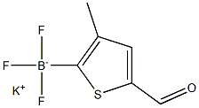 potassium:trifluoro-(5-formyl-3-methylthiophen-2-yl)boranuide Structure