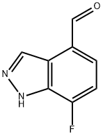 7-FLUORO-1H-INDAZOLE-4-CARBALDEHYDE 구조식 이미지