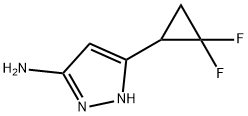 5-(2,2-DIFLUOROCYCLOPROPYL)-1H-PYRAZOL-3-AMINE 구조식 이미지