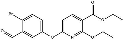 ethyl 6-(4-bromo-3-formylphenoxy)-2-ethoxynicotinate Structure