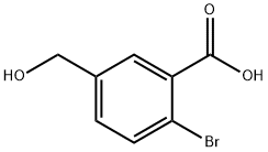 2-Bromo-5-(hydroxymethyl)benzoic acid 구조식 이미지