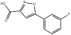 5-(3-fluorophenyl)isoxazole-3-carboxylic acid 구조식 이미지