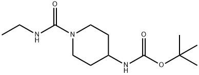 tert-Butyl 1-(ethylcarbamoyl)piperidin-4-ylcarbamate Structure
