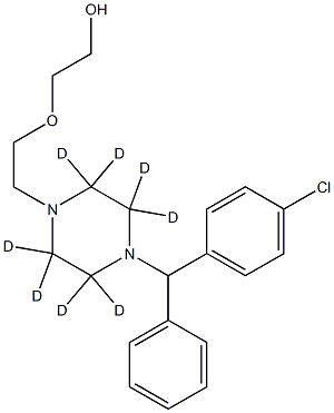 2-[2-[4-[(4-chlorophenyl)-phenylmethyl]-2,2,3,3,5,5,6,6-octadeuteriopiperazin-1-yl]ethoxy]ethanol Structure