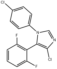 4-chloro-1-(4-chlorophenyl)-5-(2,6-difluorophenyl)-1H-imidazole Structure