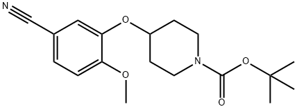 tert-butyl4-(5-cyano-2-methoxyphenoxy)piperidine-1-carboxylate 구조식 이미지