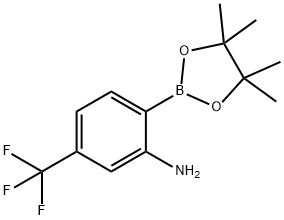 2-(4,4,5,5-tetramethyl-1,3,2-dioxaborolan-2-yl)-5-(trifluoromethyl)aniline Structure