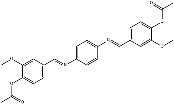 1,4-phenylenebis(nitrilomethylylidene-2-methoxy-4,1-phenylene) diacetate 구조식 이미지