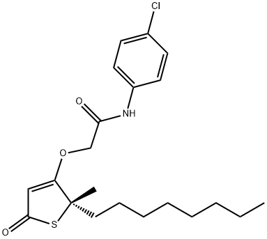 1198410-59-1 (S)-N-(4-chlorophenyl)-2-((2-methyl-2-octyl-5-oxo-2,5-dihydrothiophen-3-yl)oxy)acetamide