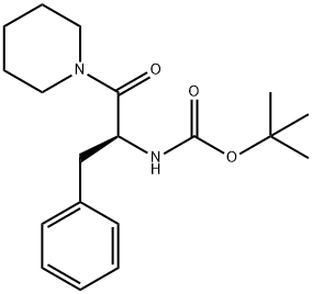 tert-butyl (S)-1-oxo-3-phenyl-1-(piperidin-1-yl)propan-2-ylcarbamate Structure