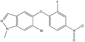 6-bromo-5-(2-fluoro-4-nitrophenoxy)-1-methylindazole Structure