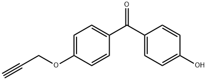 (4-Hydroxyphenyl)(4-(prop-2-yn-1-yloxy)phenyl)methanone 구조식 이미지