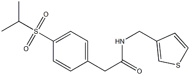 2-(4-propan-2-ylsulfonylphenyl)-N-(thiophen-3-ylmethyl)acetamide Structure