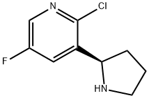 3-((2R)PYRROLIDIN-2-YL)-2-CHLORO-5-FLUOROPYRIDINE 구조식 이미지