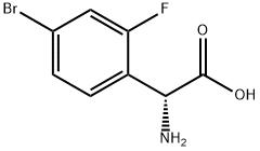 (2R)-2-AMINO-2-(4-BROMO-2-FLUOROPHENYL)ACETIC ACID 구조식 이미지