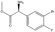 METHYL(2S)-2-AMINO-2-(3-BROMO-4-FLUOROPHENYL)ACETATE Structure