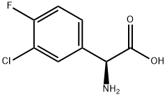 (2S)-2-AMINO-2-(3-CHLORO-4-FLUOROPHENYL)ACETIC ACID Structure