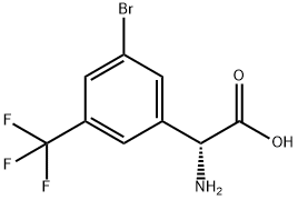 (2R)-2-AMINO-2-[5-BROMO-3-(TRIFLUOROMETHYL)PHENYL]ACETIC ACID Structure