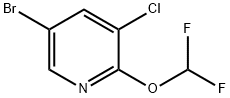 5-bromo-3-chloro-2-(difluoromethoxy)pyridine Structure