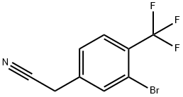 3-bromo-4-(trifluoromethyl)phenylacetonitrile Structure
