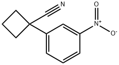 1-(3-nitrophenyl)cyclobutane-1-carbonitrile Structure