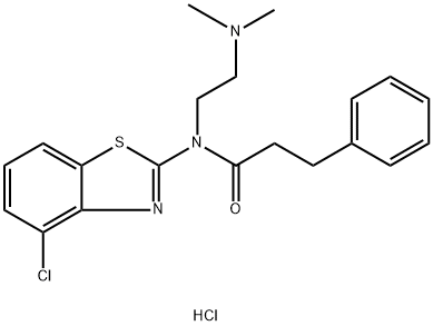 N-(4-chloro-1,3-benzothiazol-2-yl)-N-[2-(dimethylamino)ethyl]-3-phenylpropanamide:hydrochloride Structure