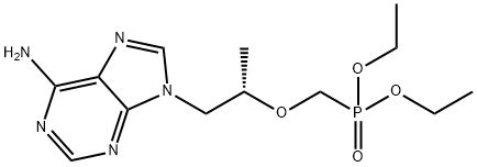 9-[(2S)-2-(diethoxyphosphorylmethoxy)propyl]purin-6-amine 구조식 이미지
