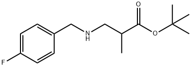 tert-butyl 3-{[(4-fluorophenyl)methyl]amino}-2-methylpropanoate 구조식 이미지