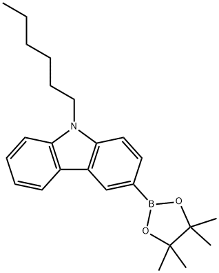 9-Hexyl-3-(4,4,5,5-tetramethyl-1,3,2-dioxaborolan-2-yl)-9H-carbazole Structure