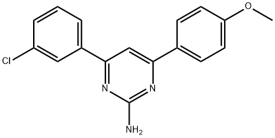4-(3-chlorophenyl)-6-(4-methoxyphenyl)pyrimidin-2-amine 구조식 이미지
