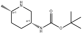 cis-tert-Butyl (6-methylpiperidin-3-yl)carbamate Structure