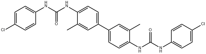 N',N'''-(3,3'-dimethyl-4,4'-biphenyldiyl)bis[N-(4-chlorophenyl)urea] 구조식 이미지