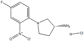 (R)-1-(4-Fluoro-2-nitrophenyl)pyrrolidin-3-amine hydrochloride Structure
