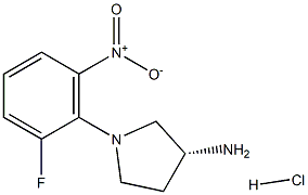 (R)-1-(2-Fluoro-6-nitrophenyl)pyrrolidin-3-amine hydrochloride Structure