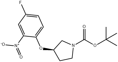(R)-tert-Butyl 3-(4-fluoro-2-nitrophenoxy)pyrrolidine-1-carboxylate Structure