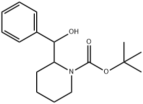 2-(HYDROXY-PHENYL-METHYL)-PIPERIDINE-1-CARBOXYLIC ACID TERT-BUTYL ESTER Structure